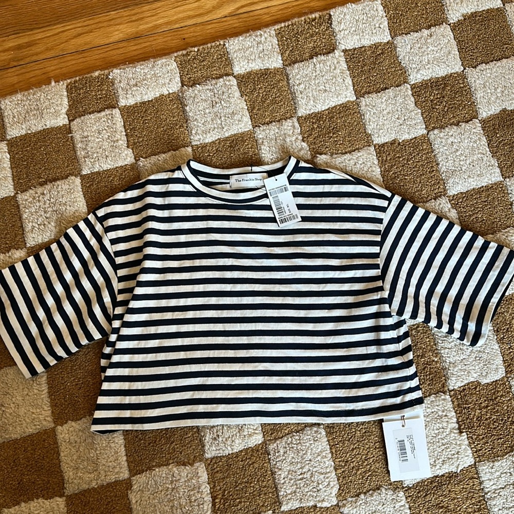 Frankie shop cropped striped t shirt
